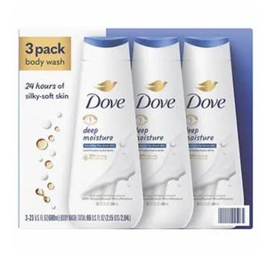 Dove Deep Moisture Body Wash 23 oz, 3-pack